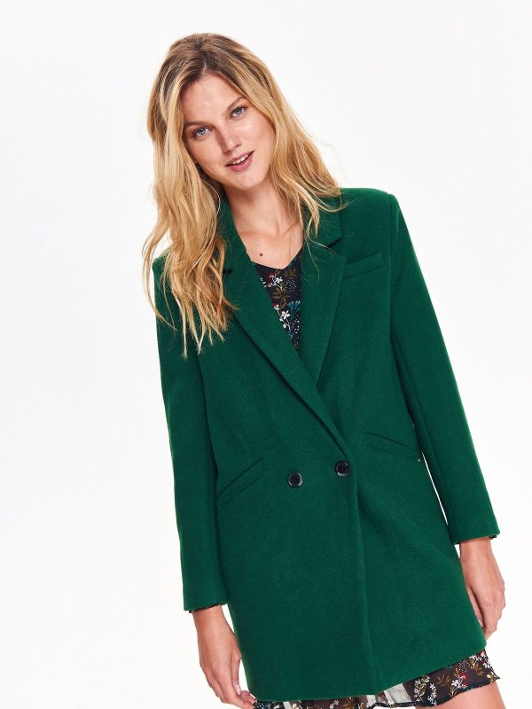 zielony płaszcz